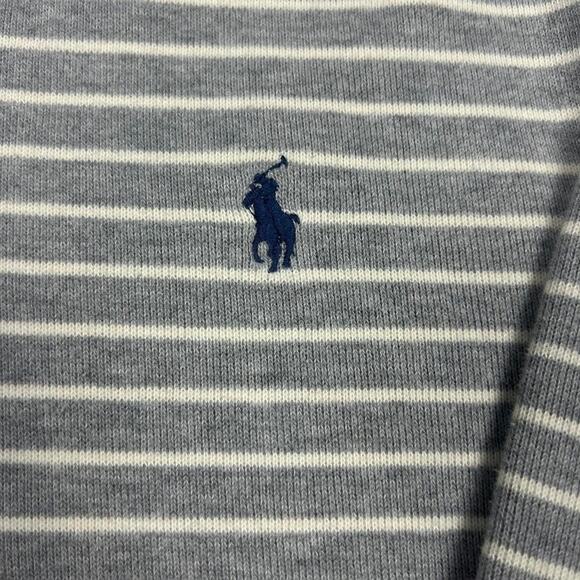 Polo Ralph Lauren Grey and White Quarter Zip - Picture 2 of 7